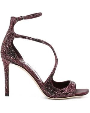 Jimmy Choo Azia Crystal-Embellished Sandals - White