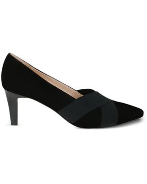 Peter Kaiser Zapatos De Ante Con Tira Elástica Y Tacón - Negro