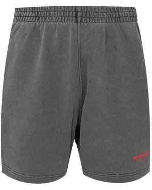 Represent Contrasting-Logo Shorts - Grey