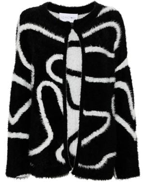 AZ FACTORY Cardigan En Maille Intarsia - Noir