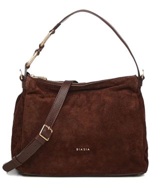 BIASIA Zip Shoulder Bag - Brown