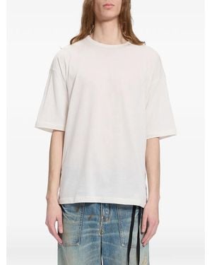 Ann Demeulemeester Katoenen T-Shirt Met Tekst - Wit