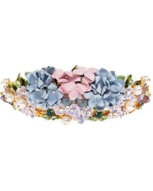 Dolce & Gabbana Floral-Embellished Headband - White