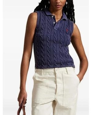Polo Ralph Lauren Cable-Knit Vest - Blue