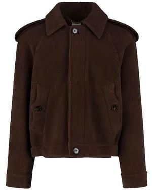 Burberry Foxhill Epaulette-Detail Jacket - Brown