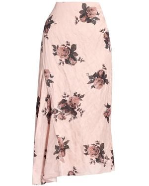 Erdem Floral-Print Asymmetric Midi Skirt - Pink