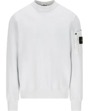 Stone Island Logo patch sweatshirt - Blanco