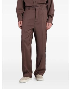 Costumein Allen Belt-Loop Pressed-Crease Trousers - Brown