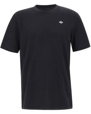 Blauer Logo-Print T-Shirt - Black