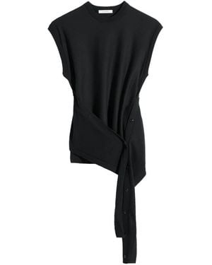 Lemaire Sleeveless Buttoned Top - Black