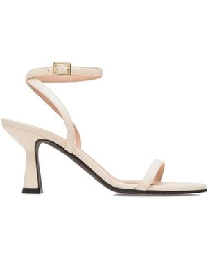 Bally Ankle-Wrap Leather Sandals - White