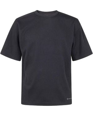 Snow Peak Camiseta de canalé con bordado - Azul