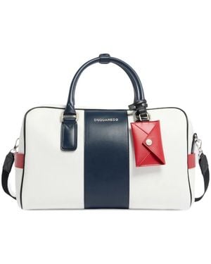DSquared² Duffeltas Met Streepdetail - Blauw