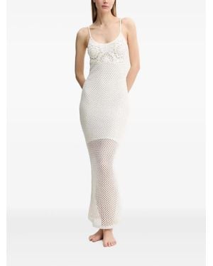 Guess Crochet Maxi Dress - White