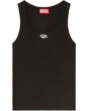 DIESEL Logo Cotton Tank Top - Black