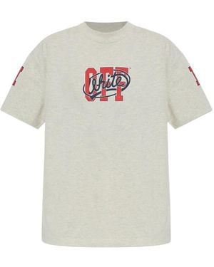 Off-White c/o Virgil Abloh T-Shirt Mit Logo-Print - Weiß