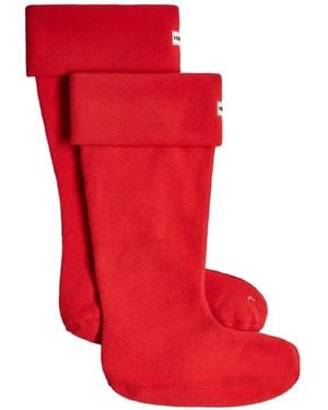 HUNTER Socken Mit Logo-Patch - Rot
