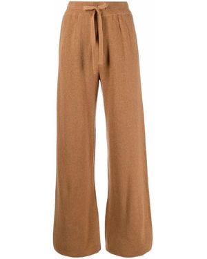 Nanushka Ribbed-Knit Wide-Leg Trousers - Brown