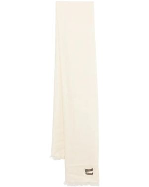 N.Peal Cashmere Étole En Pashmina - Blanc