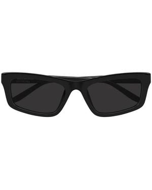 Balenciaga Rectangle-Frame Sunglasses - Black