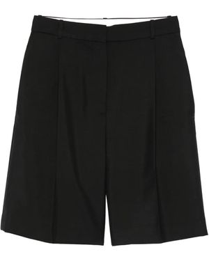 Rohe Geplooide Shorts - Zwart