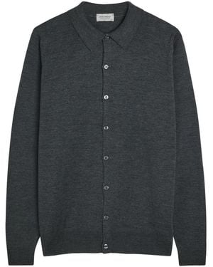 John Smedley Tibor Merino Wool Cardigan - Black