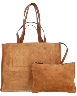 Jérôme Dreyfuss Léon M Suede Tote Bag - Marrone