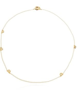 Ferragamo Gancini-Detail Necklace - White