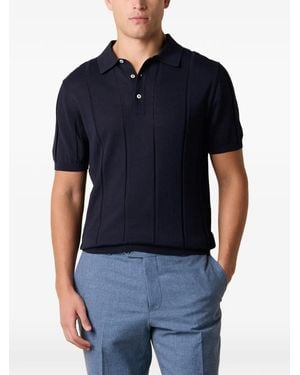 Brooks Brothers Ribbed Short-Sleeve Polo Shirt - Blue