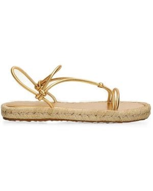Gianvito Rossi Metallic Knotted Sandals - Natural
