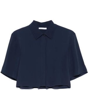 Patrizia Pepe ロゴ クロップドシャツ - ブルー