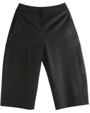 Amomento Cropped Wide-Leg Trousers - Grey
