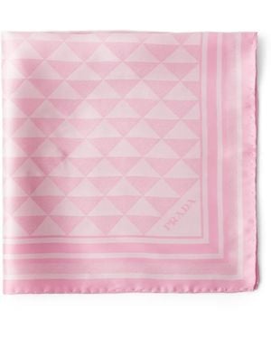 Prada Jacquard Seidenschal 55X55 - Pink