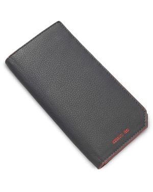 Cerruti 1881 Portefeuille Continental En Cuir Grainé - Grey