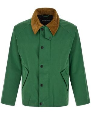 Barbour Transporter Corduroy-Collar Jacket - Green