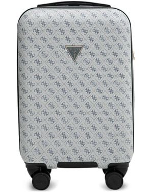 Guess Jesco Logo-Patterned Suitcase - Gray