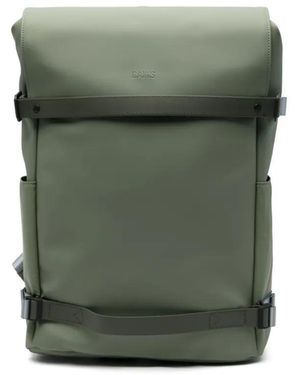 Rains Otg W3 Flap-Closure Backpack - Green