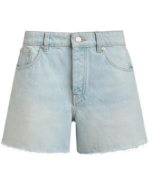 12 STOREEZ Frayed Denim Shorts - Blue