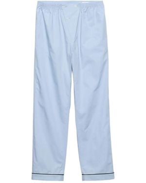 Prada Pantaloni Con Vita Elasticizzata - Blu