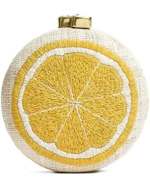 PAMELA MUNSON Lemon Slice Clutch - Metallic
