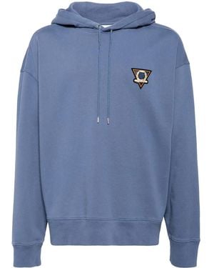 Maison Kitsuné Long Sleeve Cotton Hoodie - Blue