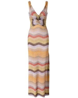 Missoni Kleid Mit Zickzackmuster Und Cut-Out - Weiß