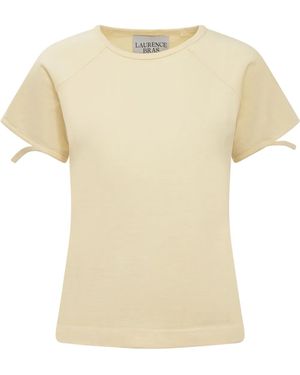 Laurence Bras Logo-Appliqué T-Shirt - Natural