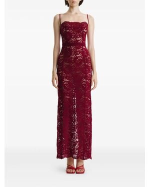 2310 STUDIO Lace-Panelled Maxi Dress - Red
