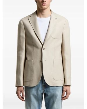 Peserico Patch-Pocket Blazer - Natural
