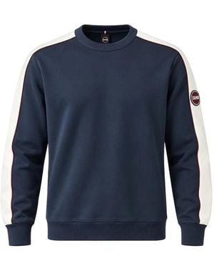 Colmar Heritage Logo-Patch Side-Stripe Sweatshirt - Blue