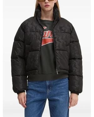 Karlkani Logo Quilted Jacket - Black