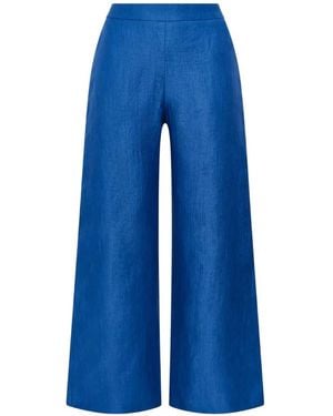 Maliparmi Floral-Jacquard Pants - Blue