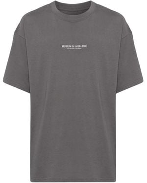Musium Div. Van Gogh-Print Cotton T-Shirt - Grey