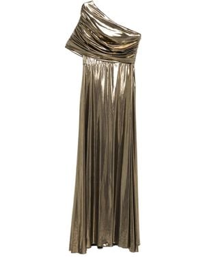 Giambattista Valli One-Shoulder Ruched Dress - Natural